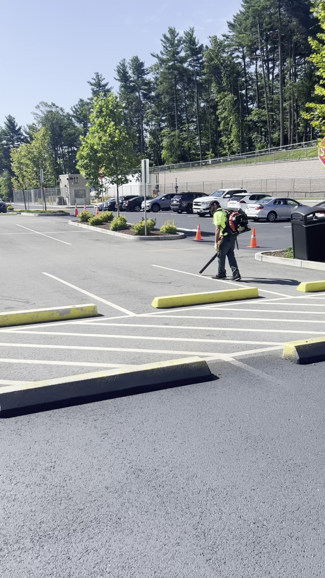 Parking lot cleanup